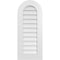 Ekena Millwork Round Top Surface Mount PVC Gable Vent: Non-Functional, w/ 3-1/2"W x 1"P Standard Frame, 16"W x 38"H GVPRT16X3801SN - alternate 1
